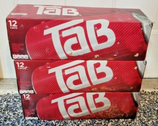 (3) Tab Cola 12 Cans Fridge Pack 12 Oz Each Diet Soda Discontinued