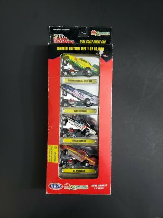 Vintage 1:64 Racing Champions Nhra Funny Cars Set Of 4,  Limited Edition 1 Of 10k