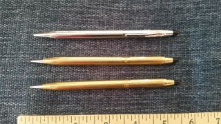 Vintage Cross 1/20 10k Gold Filled Mechanical Pencils (qty2),  Pen,  Refill - 4items