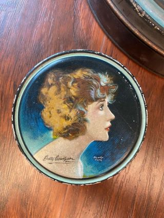 Henry Clive Litho Tins Gloria Swanson and Betty Compson set big and small 3
