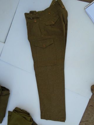 Ww2 Era British Army Battle Dress Pants Waist 34 - 35 Inches