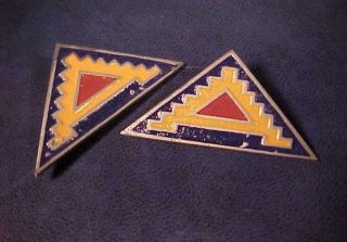 Set Two Ww2 Italian Made Us 7th Army Di Pin Seven Steps To Hell Cold Painted Dui