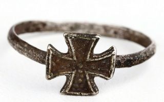 ww2 GERMAN Soldier ' s RING Iron Cross STERLING Silver 835 WWII or WW1 wwI GERMANY 2
