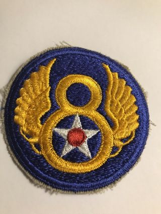 Wwii Usaaf 8th Air Force Patch White Back
