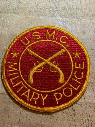 Wwii/post/1950s? Us Marines Patch - Usmc Military Police Mp - Beauty