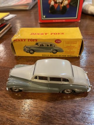 Vintage Dinky Toys Rolls Royce Silver Wraith 150 In Org.  Box Made In England