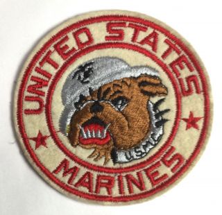Wwii U.  S.  Marine Corps Usmc " Devil Dog " Shoulder Morale 4 " Jacket Patch