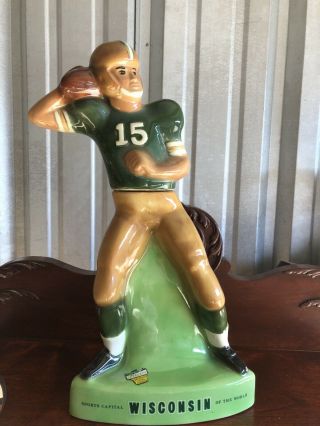 1971 Bart Starr 15 Green Bay Packers Football Sports Decanter Whiskey Brandy