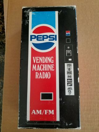 Vintage Pepsi Vending Machine Am/fm Radio With Box
