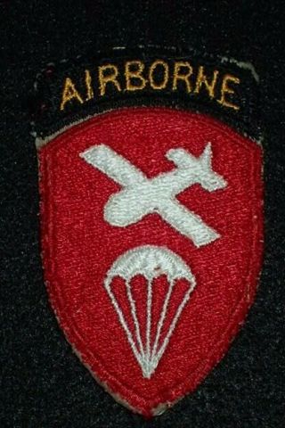 Wwii Us Army Airborne Command Ssi Shoulder Patch Parachutists D - Day Cut Edge Vg,