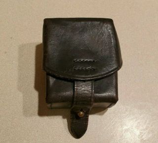 Vintage Wwii German K98 Mauser Black Leather Ammo Pouch (unmarked) Item 2
