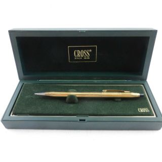 Cross Classic Century 10 Karat Gold Filled Rolled Gold Ballpoint Pen & Case Euc