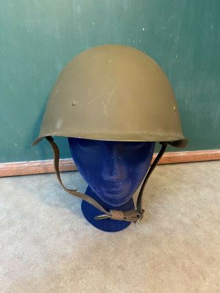 Post Ww2 Soviet Russian Ssh - 40 Steel Combat Helmet P2 1952