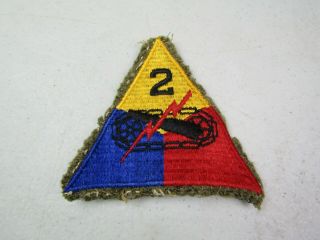 Wwii Us Army 2nd Armored Division " Woolie " Shoulder Patch