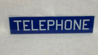 Blue 25 " Old Telephone Phone Booth Sandwich Reverse Glass Advertising Sign