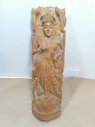 Incredible Asian Wood Carving Possibly From Bali Great Detail Carved Sculpture