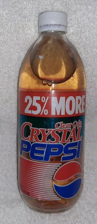 Clear Cola Crystal Pepsi 25 More 20oz Ndnr Throwaway Glass Bottle Fill