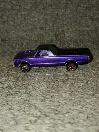 Vintage Hot Wheels Red Line 1968 Mattel Usa Custom Fleetside Purple