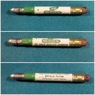 Vintage Dekalb Hybrids Bullet Pencil Seed Corn - Plankton South Dakota