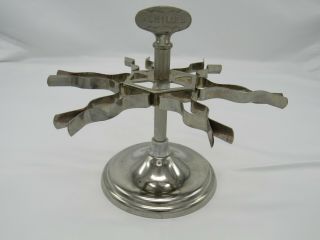 Vintage Achilles Rubber Stamp Holder / Stand All Metal Carousel Rack