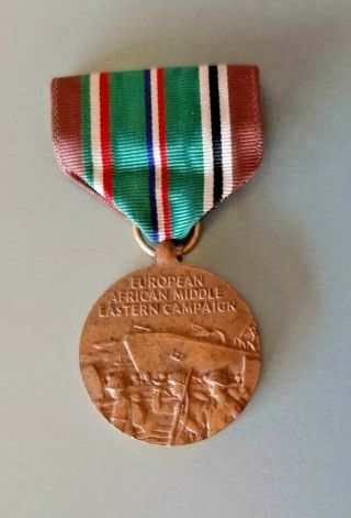 Ww2 Era Us European African Middle Eastern Campaign Medal - Vf,