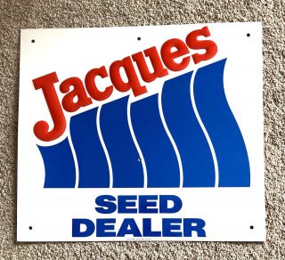 Jacques Seed Dealer Embossed Metal Sign.  Old And.  Near