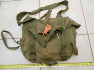 Rare Vintage Military Od Green Canvas Satchel Bag Usa Army First Aid Ww2