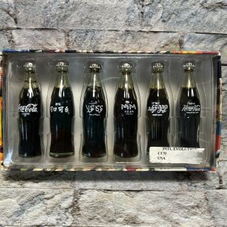 Vintage Coca - Cola International Evolution Of The Contour Mini Bottle Display