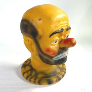 1950s Emmett Kelly - Weary Willie The Clown Vintage Rubber Coin Bank Circus Hobo