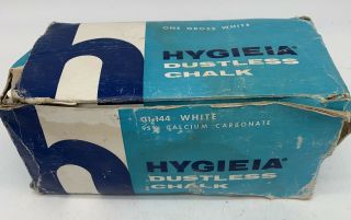 Hygieia Dustless White Chalk 1 Gross 144pc Vintage Dixon 31144 Calcium Carbonate