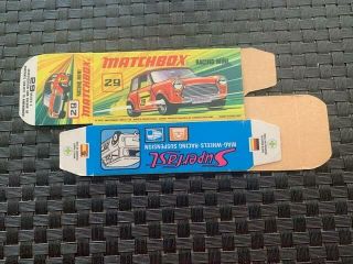 Matchbox Lesney Superfast 29 " Racing Mini " Rare Empty Box Only " Without "