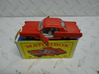Matchbox Lesney 22 Red Pontiac Coupe W/box