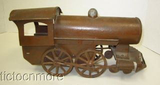 Old 1920s Keystone Steam Engine Locomotive Toy Pressed Steel Metal 14 "