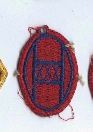 Ww2 Us Army 30th Infantry Division Red Border Blackback Patch British Made