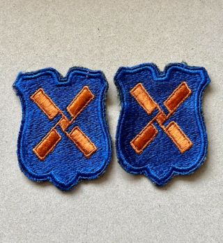 Ww2 12 Us Army Corps Patch Pair Pinkback Variation