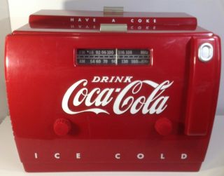 Coca - Cola " Cooler Radio " Am/fm Cassette Player - Model Otr - 1949 - Pre - Owned