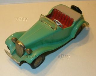Vintage Tekno Mg Midget 804 Light Green Sports Car Model Coupe Denmark 1950s Toy