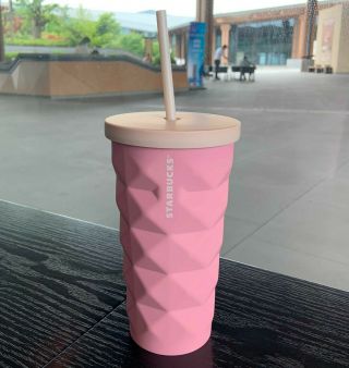 Starbucks Tumbler Summer Pink Diamond Pineapple Stainless Steel Cold Straw Cup