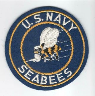 4 " Ww 2 Usn United States Navy Seabees Wool Jacket Bx Patch Inv M008