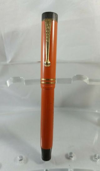 Vintage Parker Orange Lady Duofold Lucky Curve Fountain Pen Parts/repair