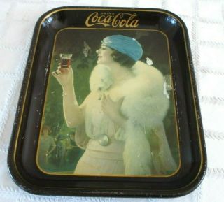 Org - 1925 Coca - Cola Party Girl - Serving Tray - Flapper - American Art -