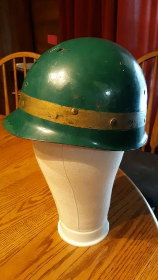 Vtg.  US Military Firestone M1 Helmet Liner LS S - 5 Painted - - - WW2 Or Korea 2