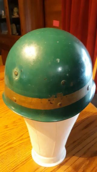 Vtg.  US Military Firestone M1 Helmet Liner LS S - 5 Painted - - - WW2 Or Korea 3