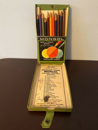Vintage Eberhard Faber Mongol No.  741 Colored Thin Lead Pencils