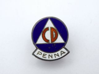 Wwii Us Cd Civil Defense Penna (pennsylvania) Sterling Lapel Pin
