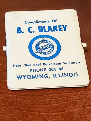Vintage Antique Illinois Farm Supply Company Paper Clip Advertising Wyoming,  IL 2