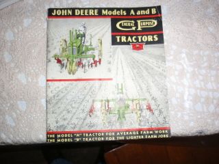 Orig,  4/1935,  John Deere Unstyled John Deere A & B Brochure,  Literature,  Booklet