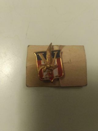 Vintage Wwii V For Victory Wings Pin Brooch - - -