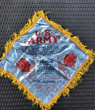1 Us Military Ww2 Army Pillow Cover Sham Fort Jackson South Carolina