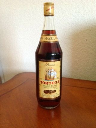 Tortuga Dark Rum Cayman Islands Premium Aged 1 Litre 98 Proof 49 Alc/vol Rare